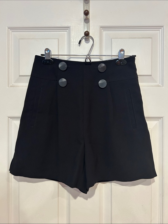 Anthropologie Pants - Anthropologie Black High-Rise Button-Front Shorts